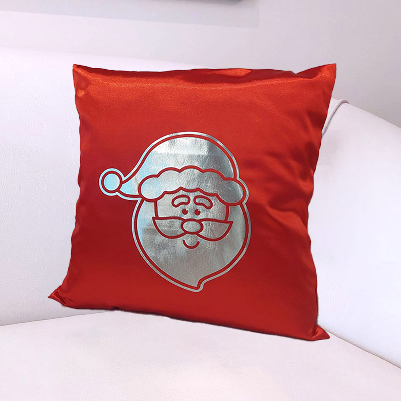 rojo-con-plata-004 Cojín Rojo con Plateado – Santa Claus - Imagen 1